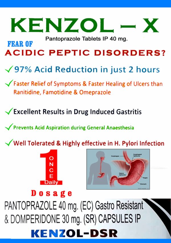 KENZOL-X – Pantoprazole Tablets IP 40 mg